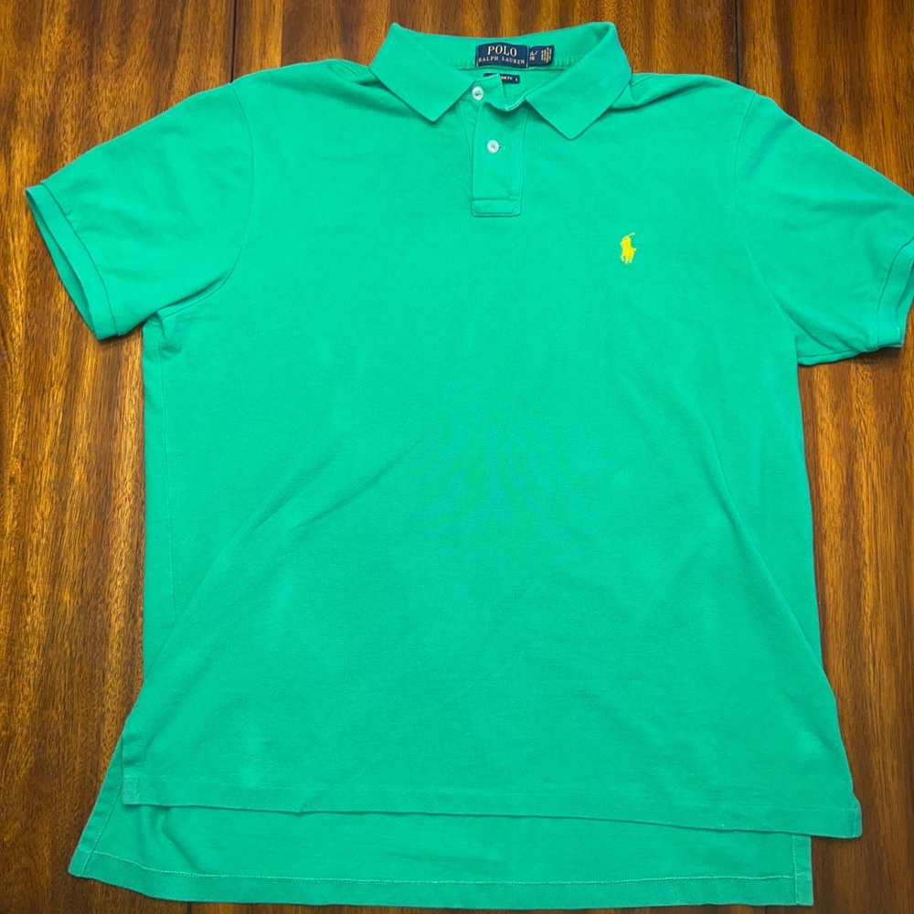 Polo Ralph Lauren - Green Polo Shirt Yellow Pony - Size XL